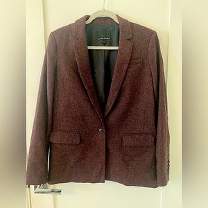 Banana Republic Burgundy Tweed Blazer